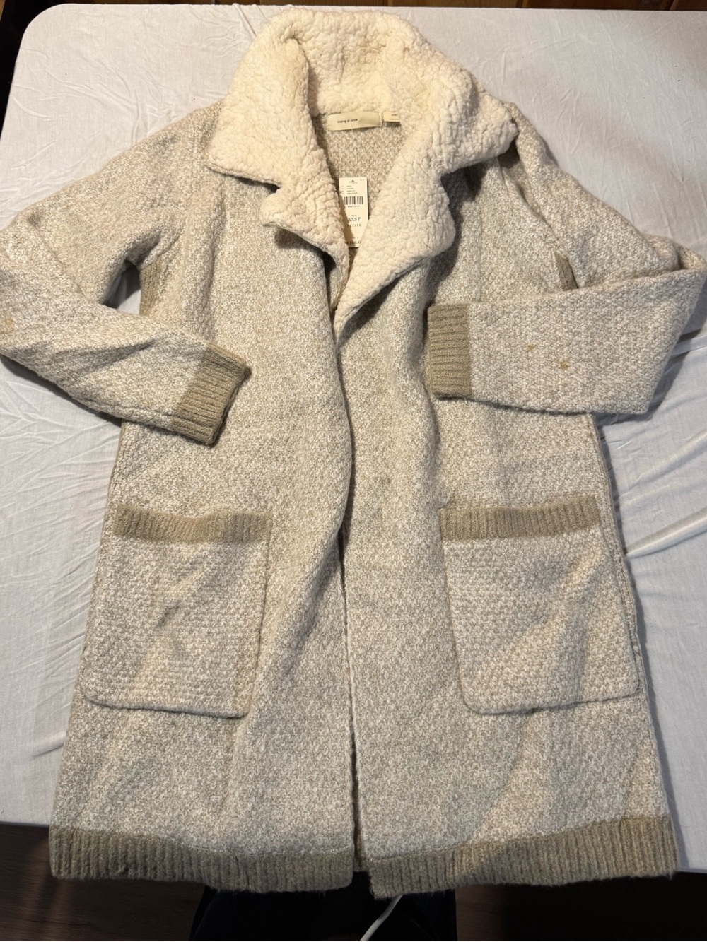 Sleeping on Snow Sherpa Collar Cardigan Coat – XXS Petite